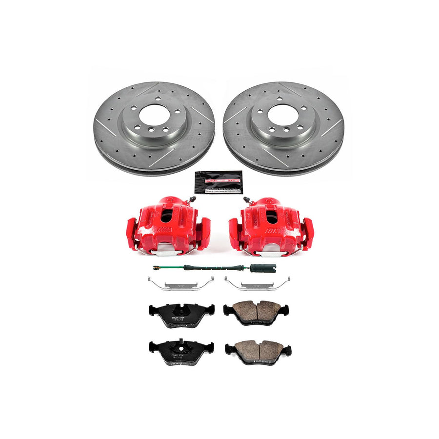 Power Stop 1-Click Performance Brake Kit with Caliper For Subaru Forester 2009-2010, Subaru Impreza KC4077 2008-2010 [Model Specific]
