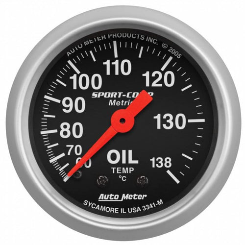 Sport-Comp AutoMeter Oil Temperature Mechanical Metric | 2in