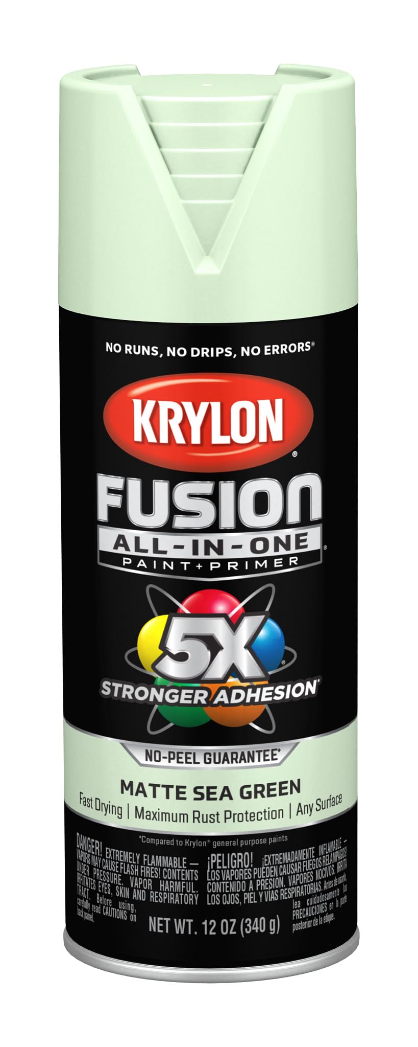 Krylon All-In-One Adhesive Spray Paint for Indoor/Outdoor Use, 12 oz, Sea Green