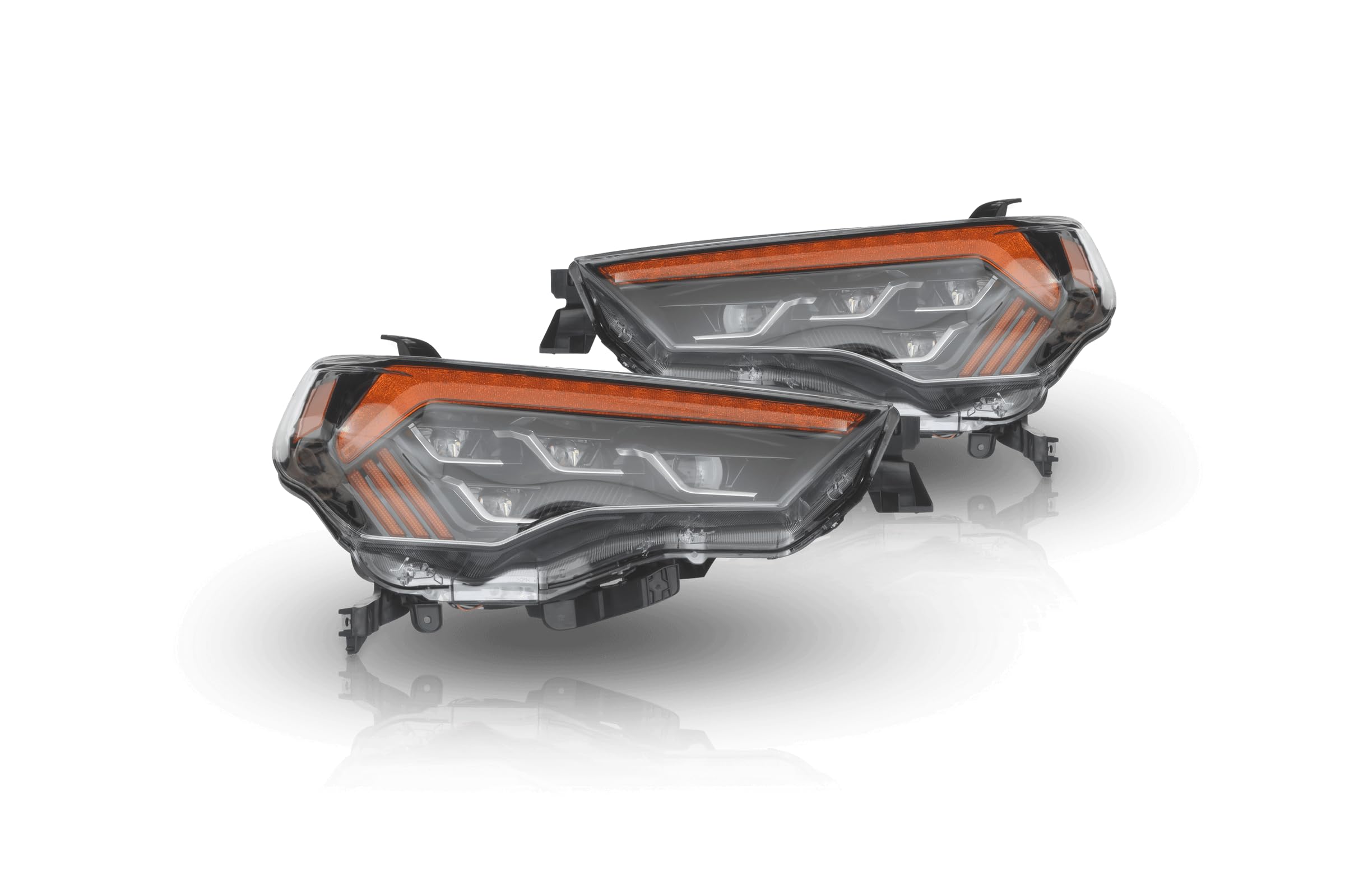 Attica4x4 - Cobra-Tek Full LED High/Low Beam Sequential Head Light | Compatible with Toyota 4Runner (2014-2021) | Upgrade with Bifocal Projectors, DRL | Color Black/Clear.