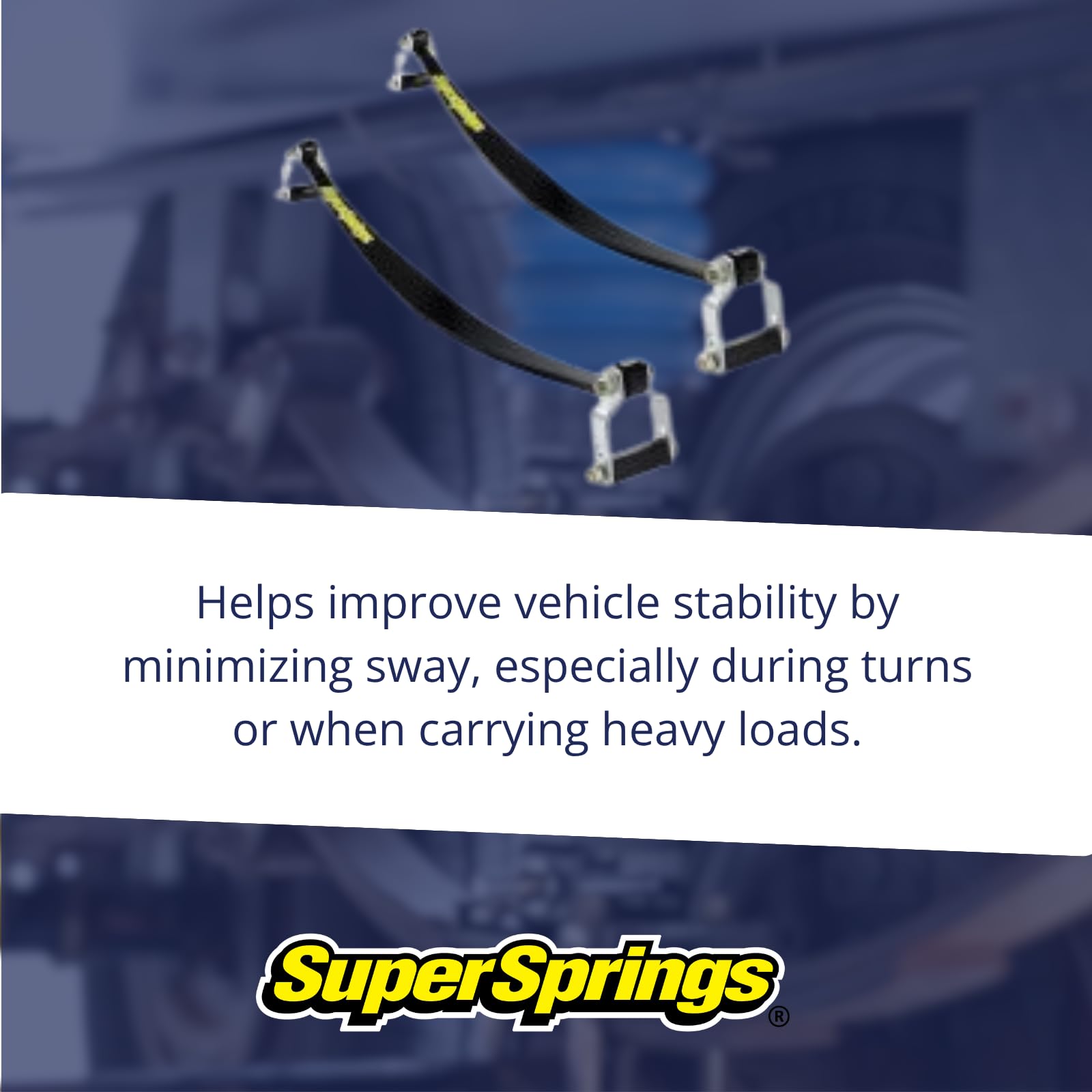 SuperSprings SSA2 for Dodge Dakota, Nissan D21, Toyota T100, black, 2,000 lbs.