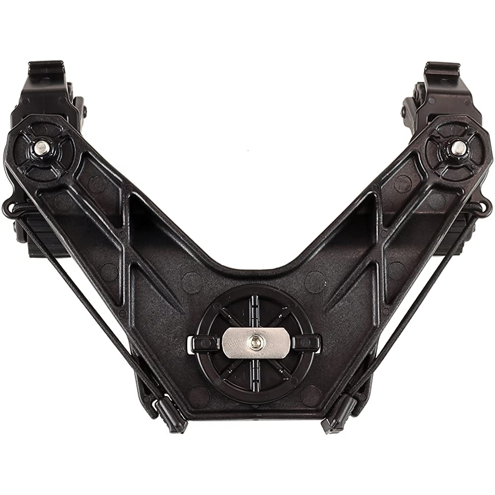 YakAttack DoubleHeader with Paddle Holders Dual RotoGrip | Offset Kayak Paddle Holder | Multi-Accessory Track Mount | Includes SnapNStrap Tethers | Compatible with GearTrac & Most Kayak Tracks