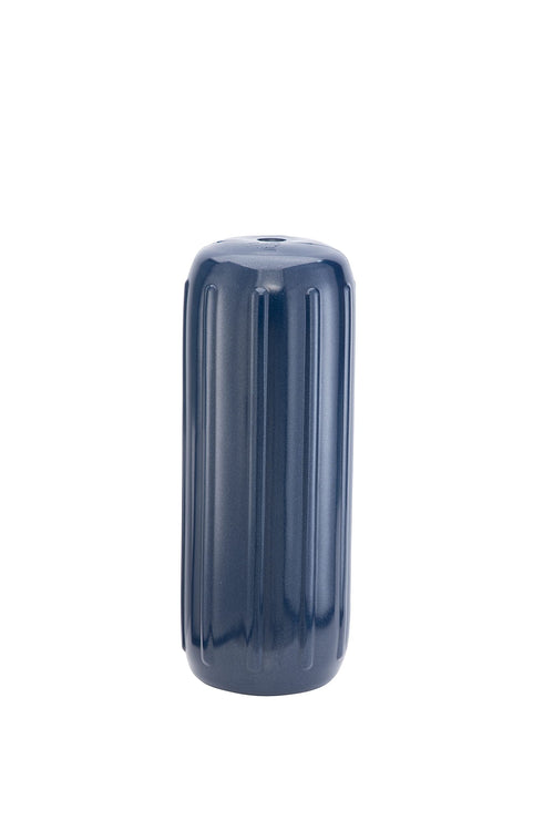 Taylor Made Inflatable Boat Fender Big B, Captain's Navy (12" x 34") End-to-End Line Passage Fits 5/8" Rope, Hangs Horizontally or Vertically, Ribbed, Needle Valve, Marine-Grade Vinyl - 571034