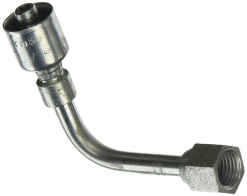 GLP Couplings Gates 4GLP1-4FJX90L, Female JIC 37 Flare Swivel, 90 Bent Tube, 1/4" ID