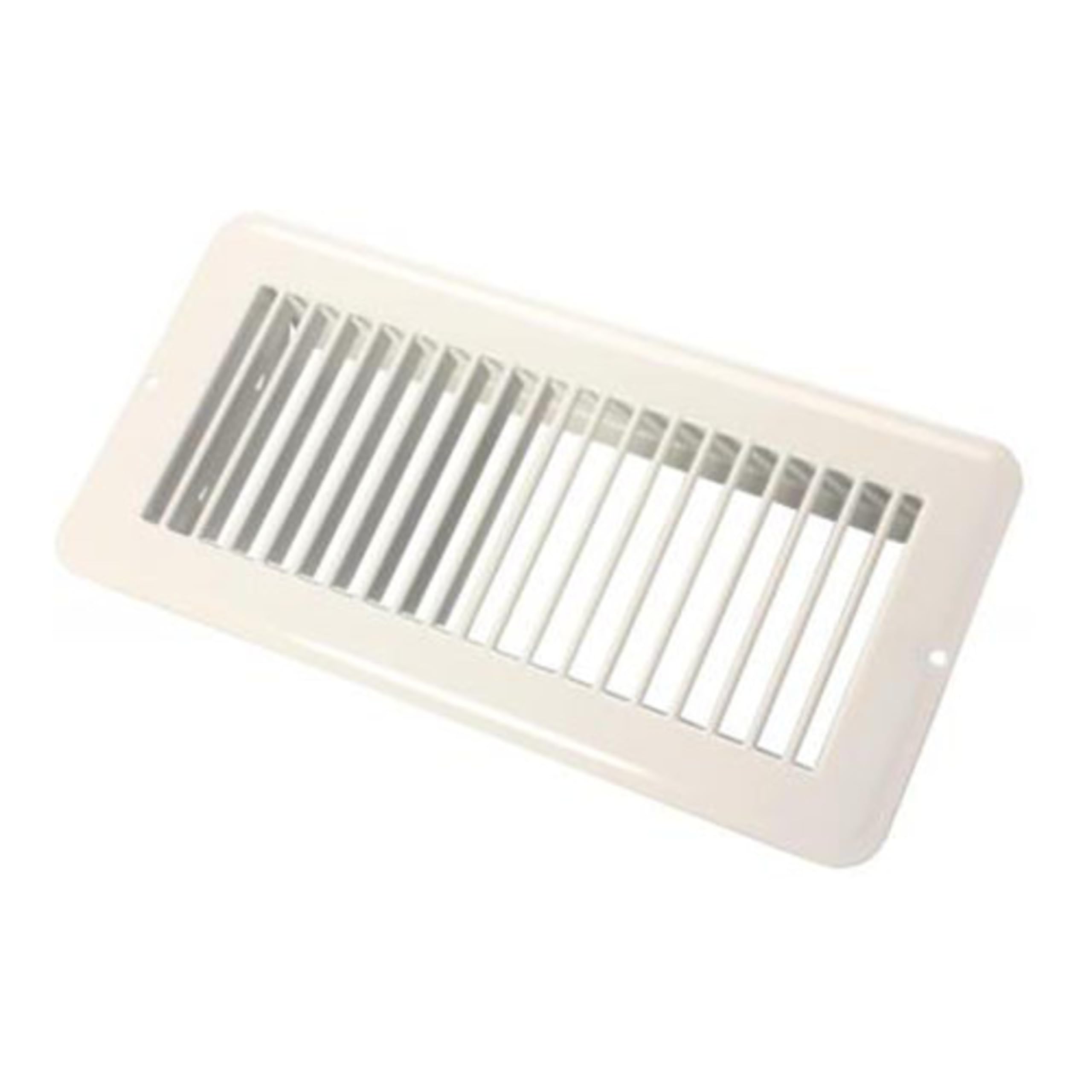 Undampered JR Products Floor Register - 4" x 10", White