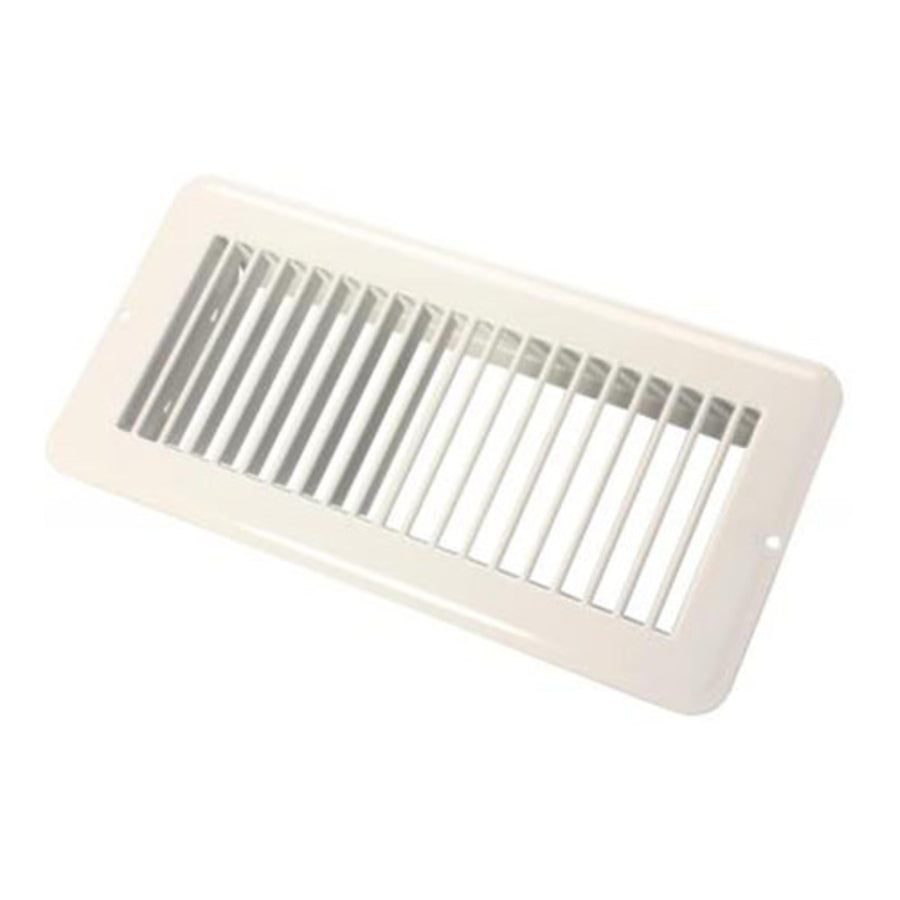 Undampered JR Products Floor Register - 4" x 10", White