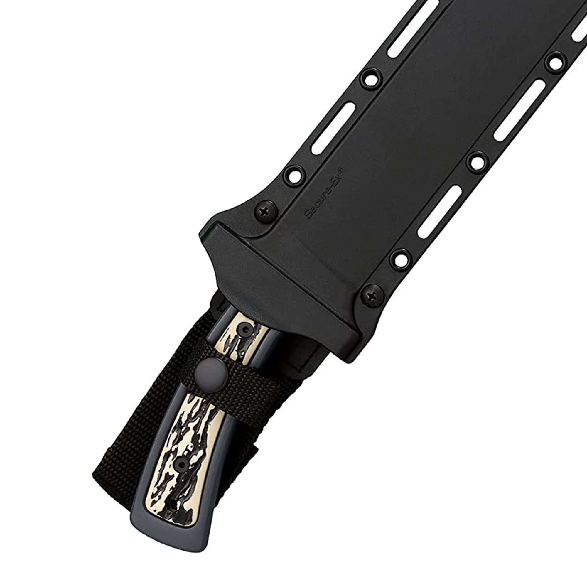 Cold Steel Bowie Drop Forged 52100 Steel Single-Piece 9.5" Clip Point Blade 4.625" Handle Fixed Blade Knife w/Secure-Ex Sheath