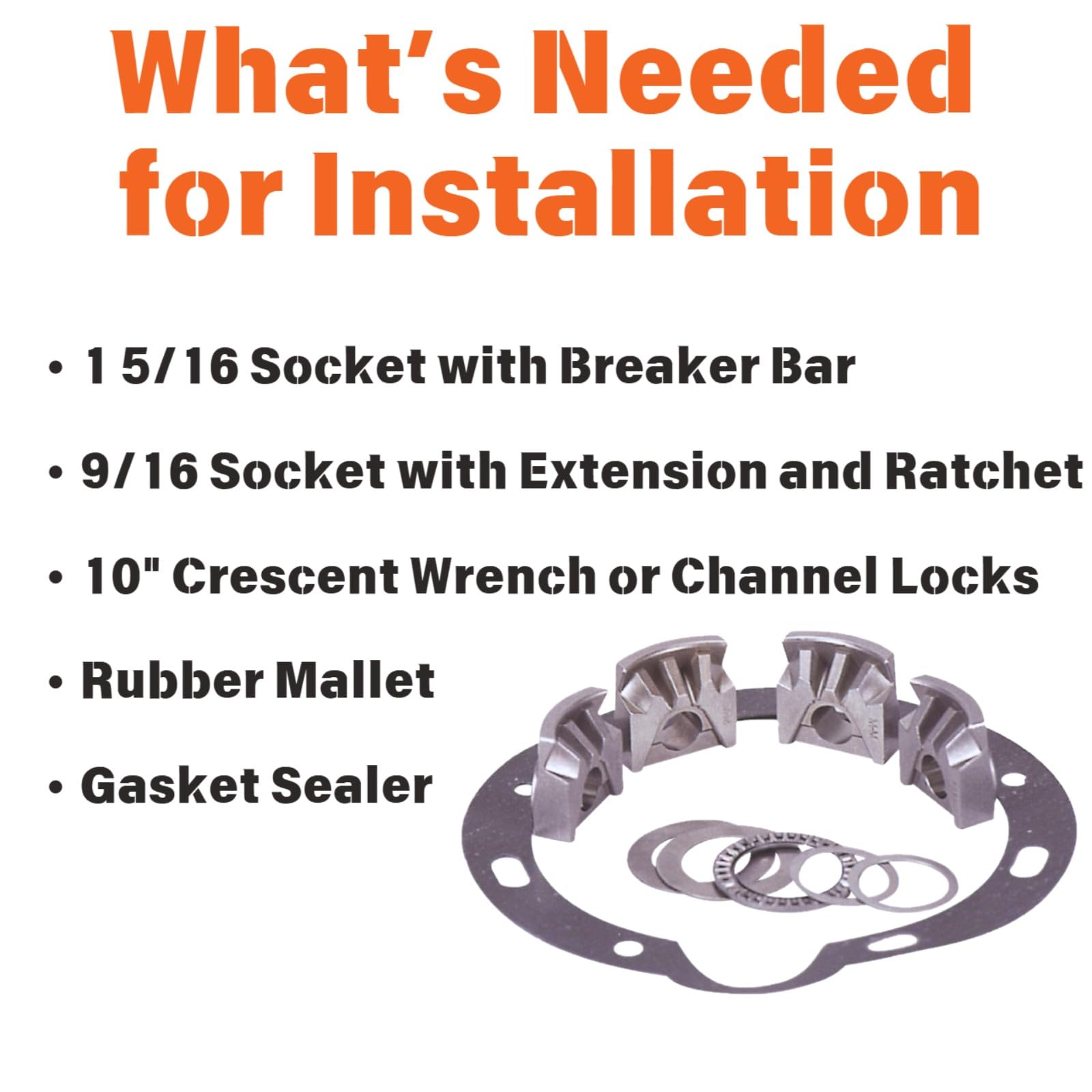 Mile Marker Hubs 501 Conversion Service Kit fits NP203 Transfer Case - Full Time 4WD Vehicles - Reduces Wear & Tear - Improved Fuel Economy - Exceptional Performance & Reliability