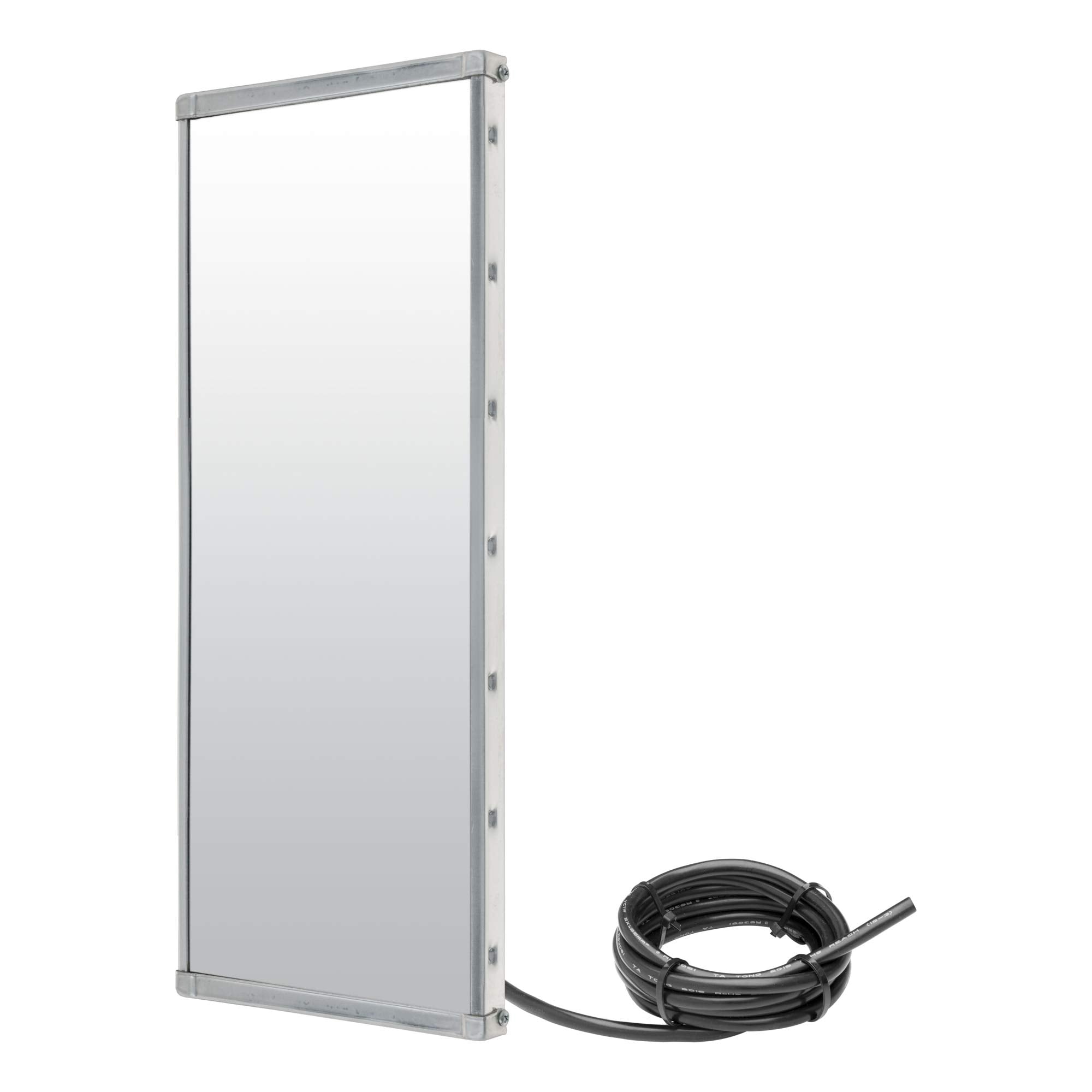 601250 Retrac 6 x 16-Inch Aluminum Embossed Chevron Heated, Lighted Semi Truck West Coast Mirror Head, Universal Driver or Passenger Side
