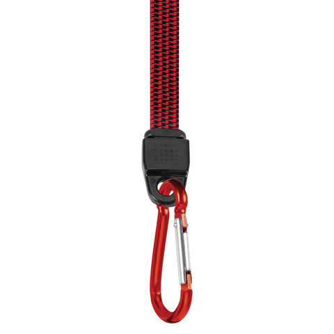 W1455 Performance Tool 36-Inch Flat Bungee with Carabiner - Heavy Duty, Durable, and Versatile Bungee Cord for Secure Tie-Downs and Cargo Transport