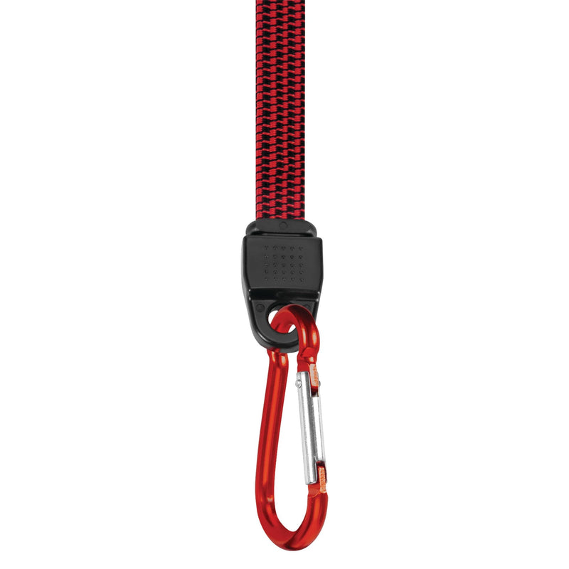 W1455 Performance Tool 36-Inch Flat Bungee with Carabiner - Heavy Duty, Durable, and Versatile Bungee Cord for Secure Tie-Downs and Cargo Transport