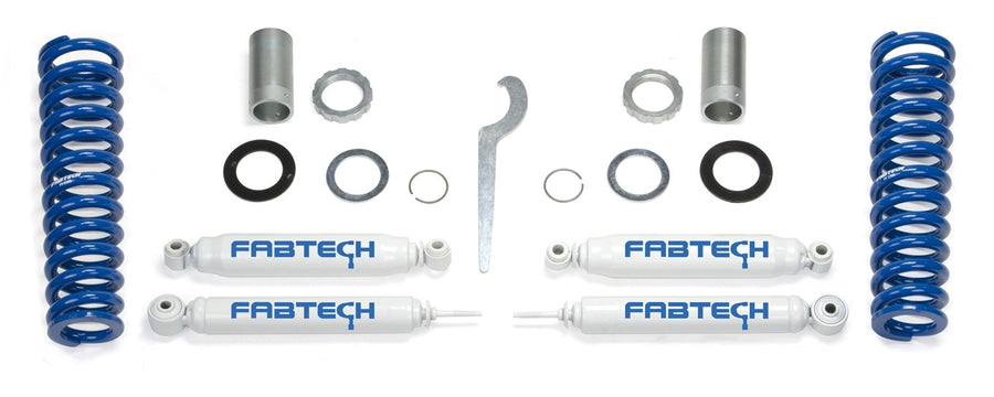 Fabtech K7012 Coilover Basic Lift System w/Performance Shocks Adjustable 0-2.5 in. Lift Incl Coils Rear Performance Shocks All Required Hardware Basic Lift System
