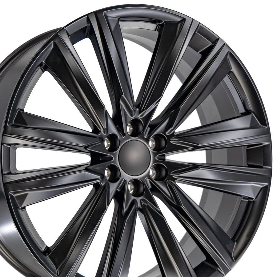 26 Inch OE Wheels CA91 Rim Fits Escalade Sport Style 6x139.7 26x10 Satin Black - Hollander 4869 (1)