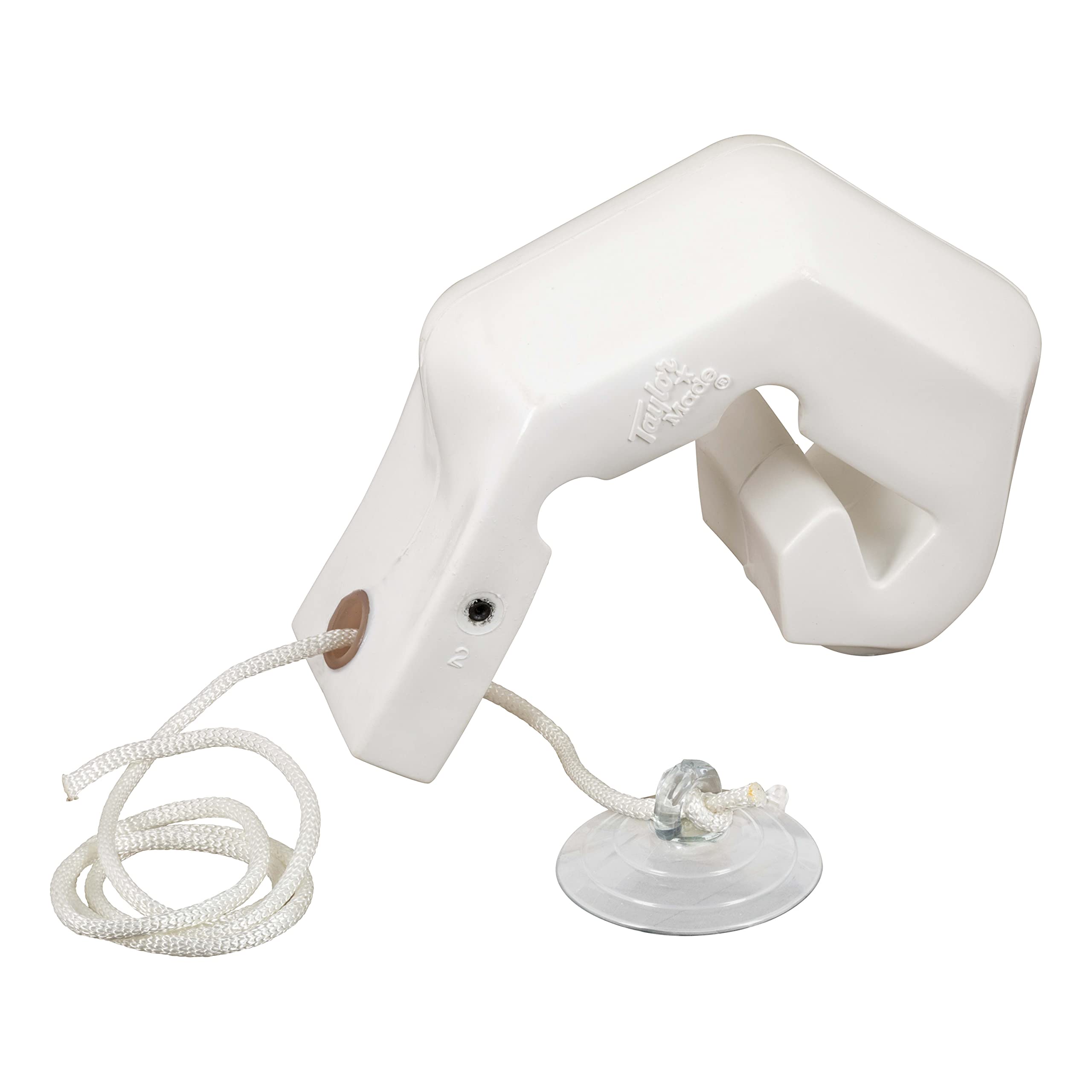 Taylor Made Buoy for Watercrafts Personal, Hook Under Quick Attachment, Flexible Shape, Inflation Valve, Suction Cup and Securing Line Included, for Use at Low Speed or Docking, White – 2020108226