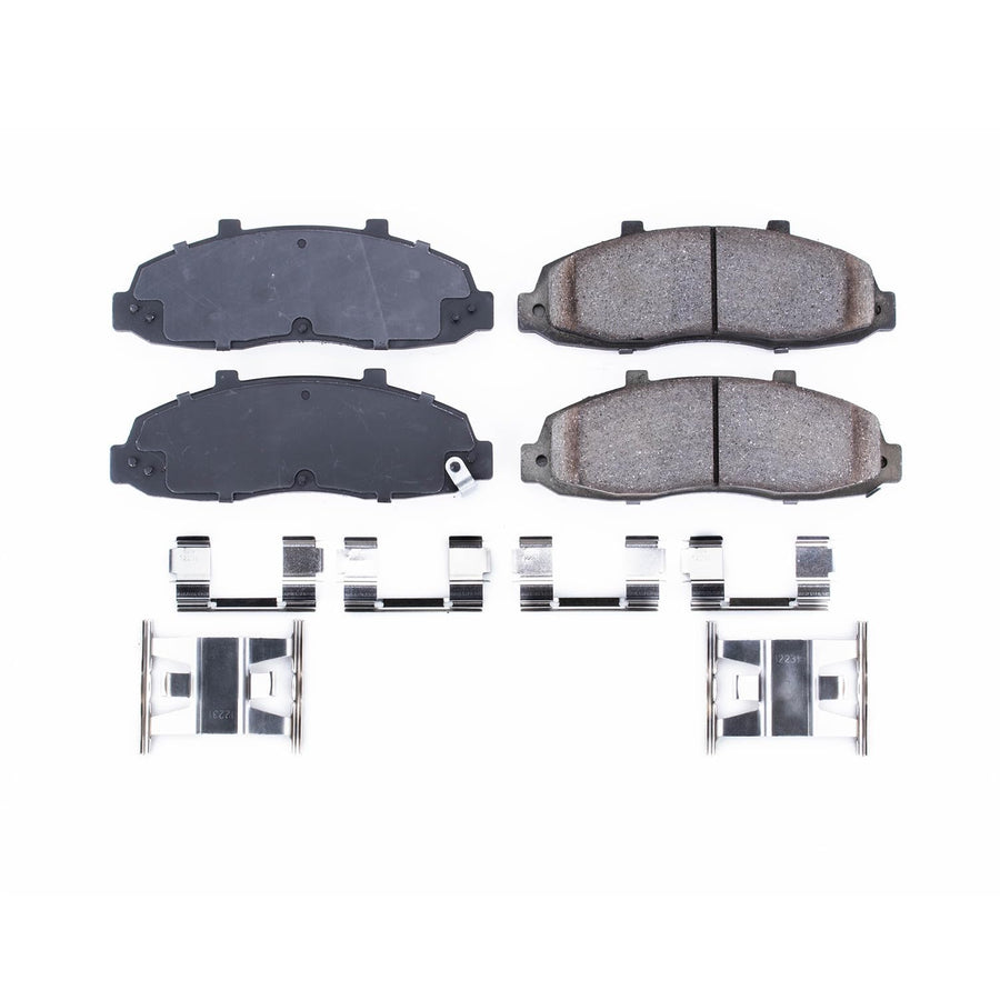 Power Stop Brake Kit Front For Ford F-150 1997-03 |F-150 Heritage 2004 |Lincoln Blackwood 2002 - Ceramic Brake Pads With Installation Hardware, 17-679