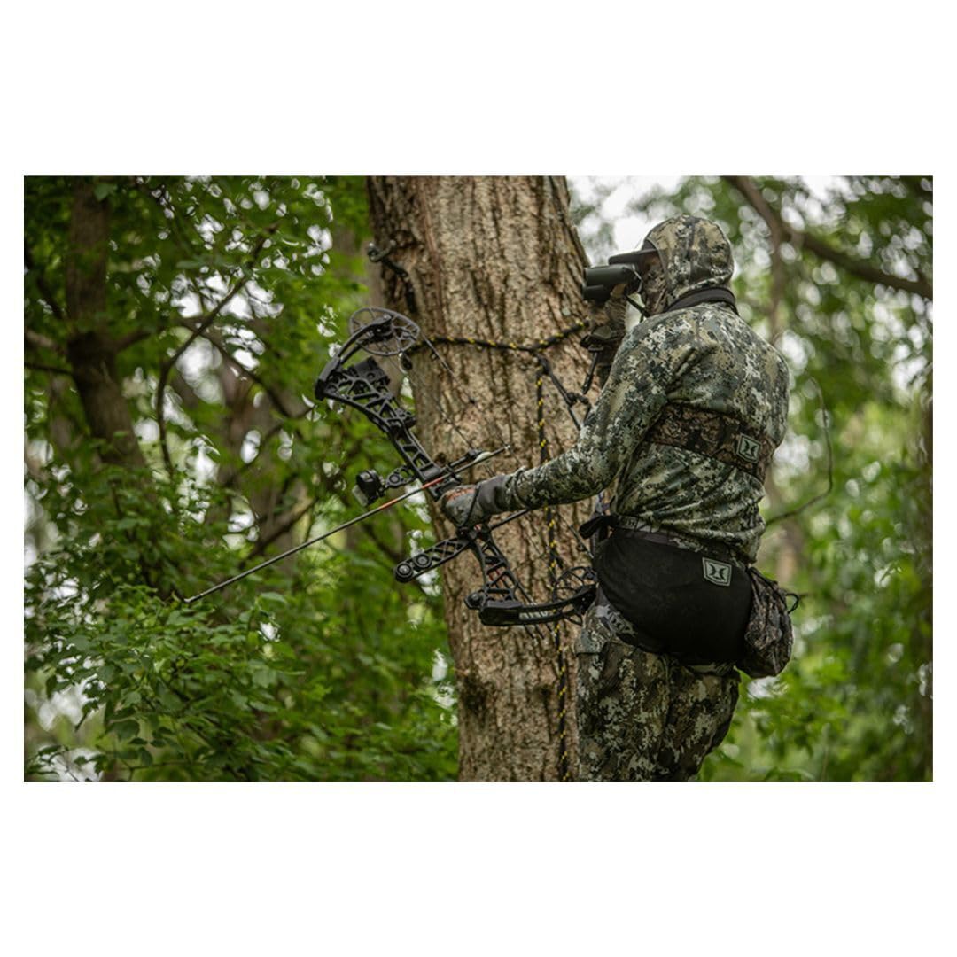 Lightweight Ultra Packable Helium Hammock Tree Saddle with Padded and Removable Seat Hawk Chaos Camo Pattern