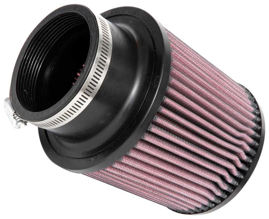 High-Flow K&N Original Lifetime Universal Clamp-On Air Filter: High Performance, Premium, Washable: Flange Diameter: 3 In, Filter Height: 5 In, Flange Length: 1.75 In, Shape: Round Tapered, RU-3870