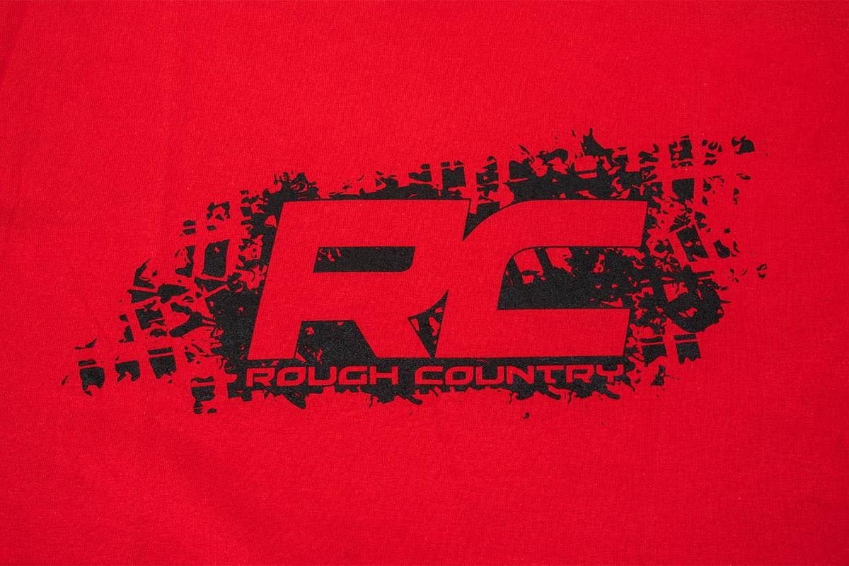 Rough Country T-Shirt - Size Small, Rough Country Tread Design, Red