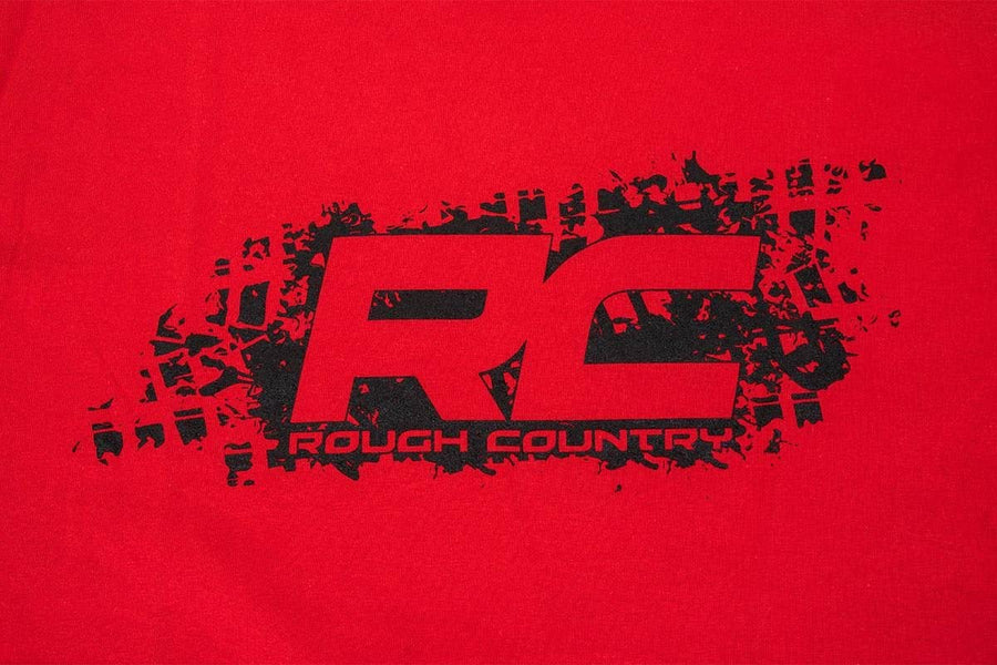 Rough Country T-Shirt - Size Small, Rough Country Tread Design, Red