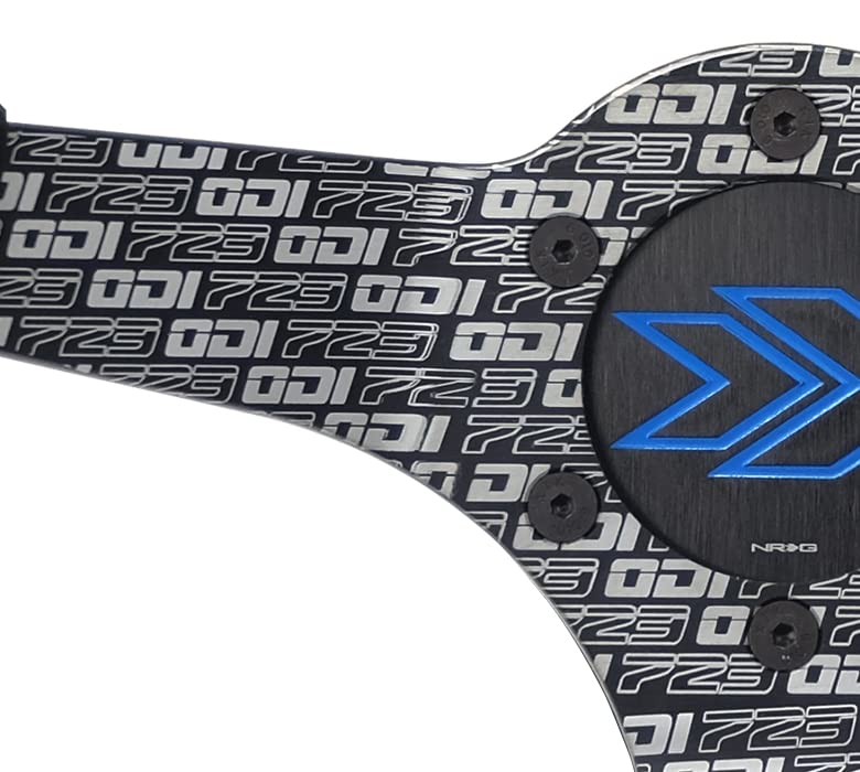 NRG Innovations Reinforced NRG-RST-036MB-ODI Steering Wheel, 3" Deep, 5 mm Spoke with Solid Spokes, Finish Solid Spokes Wrapped in Micro Fiber Finish