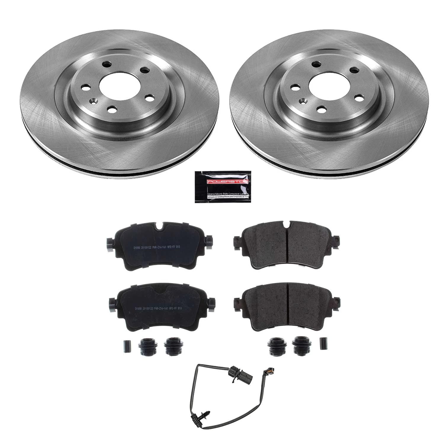 Power Stop KOE7431 Rear Replacement Brake Kit-OE Brake Rotors & Ceramic Brake Pads For A4, A4 Quattro, A4 allroad, A5 Quattro, A5 Sportback, S4, S5, S5 Sportback [Model Specific]