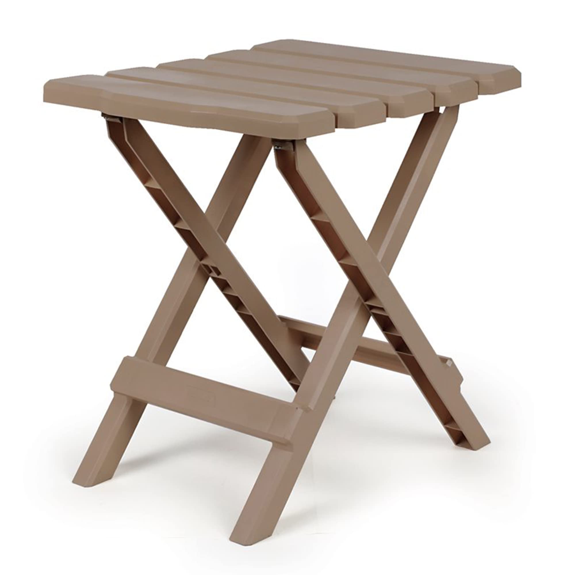 Camco Small Quick-Folding Adirondack Table 21045, Plastic, Taupe