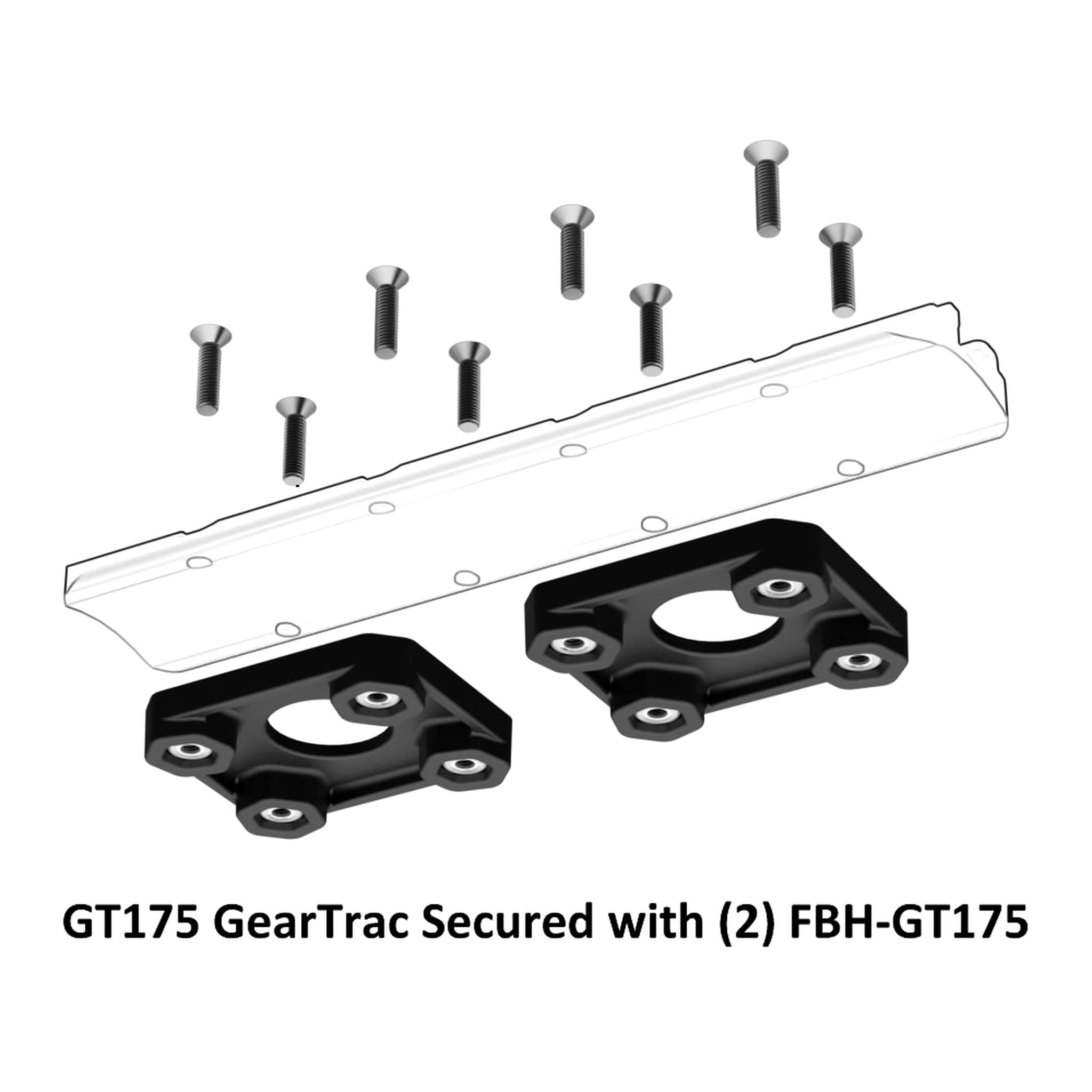 YakAttack Backing Plate Fullback for GT175 GearTrac | 4" Support Plate with Hardware | Secure Track Mounting Inside Kayak Hull | Fits GT175, Top Loading GT175, Gen II | Made in USA