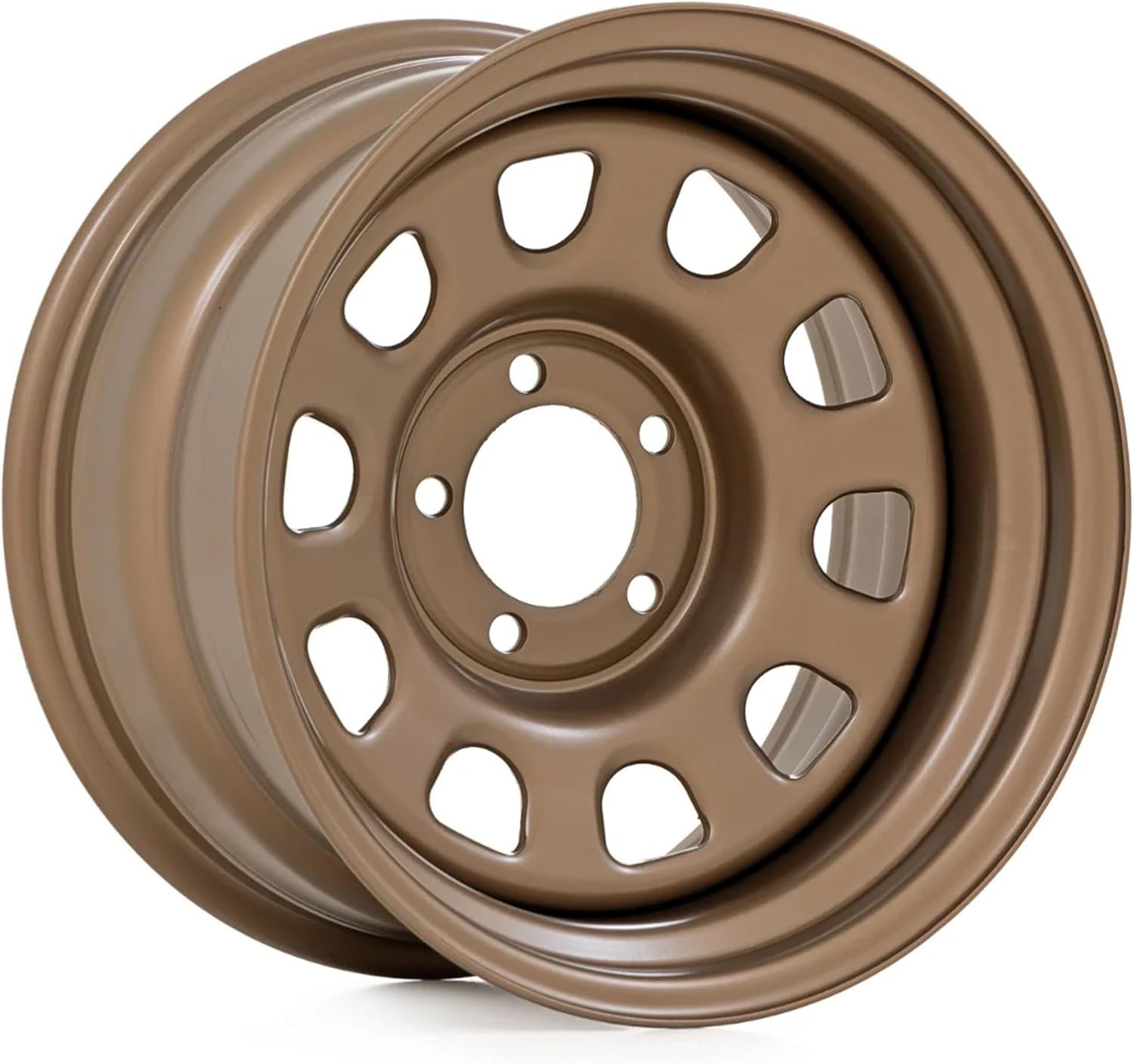Steel Rough Country Wheel - 15x8, 5x4.5 Bolt Pattern, 19mm Offset, 3.30 Bore, Heavy-Duty D-Window Off-Road Rim for Trucks & Jeeps