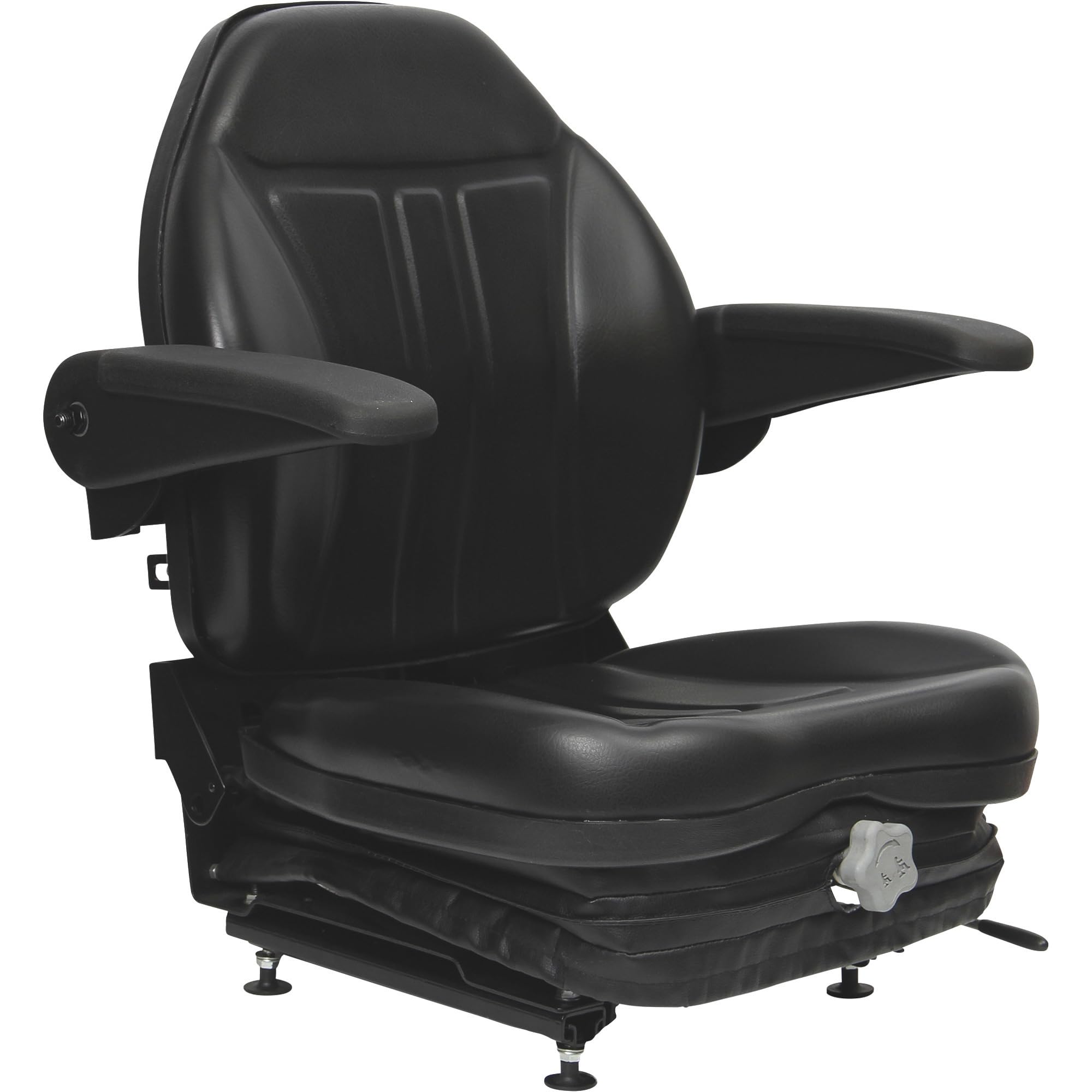 Highback Black Talon Suspension Seat with Folding Armrests - Black, Model Number 36O0OBK02UN