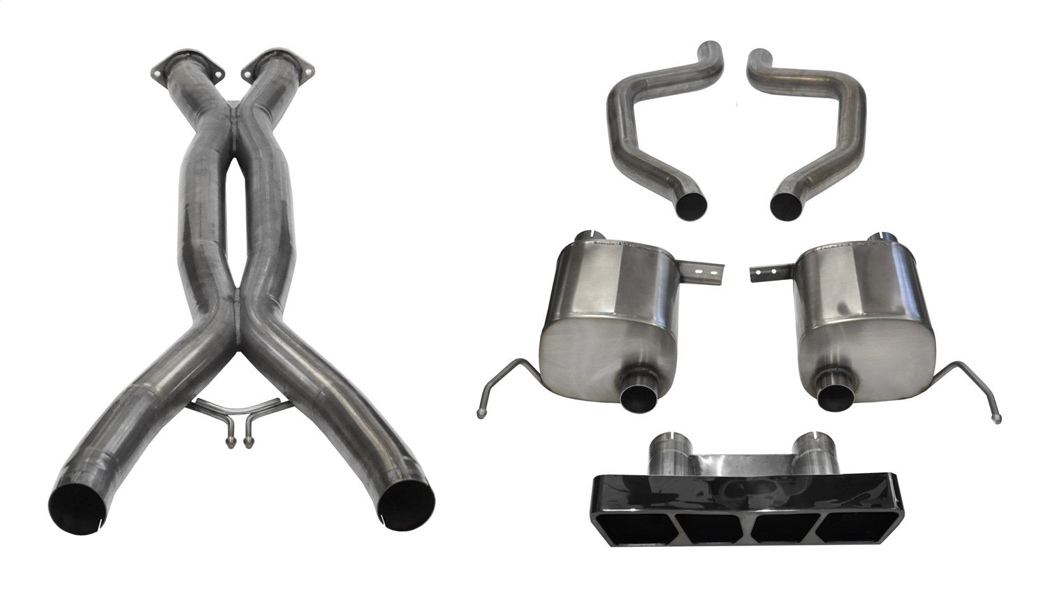 2015 2019 C7 Z06 Cat back Exhaust System 2.75" Dual Rear Exit with Polygon Tip Xtreme Sound Level Chevrolet Corvette