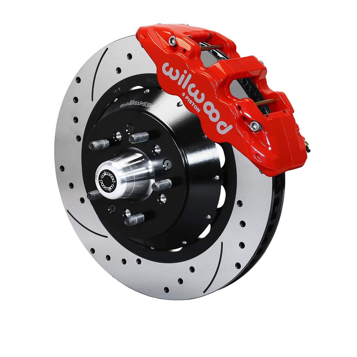 Front AERO6 Hub Kit,15.00,Drilled-Red
