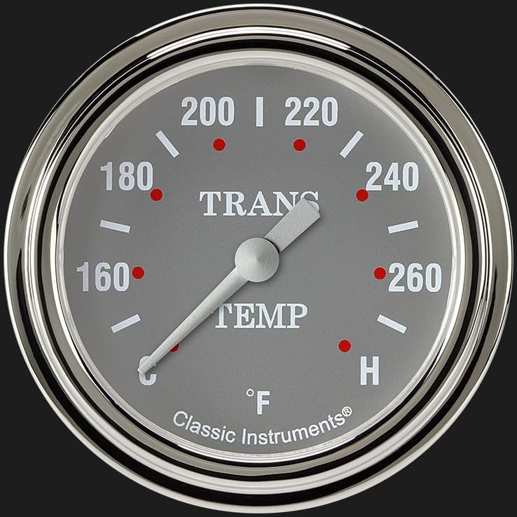 Silver Gray Classic Instruments SG327SLF 2 5/8" Transmission Temperature Gauge