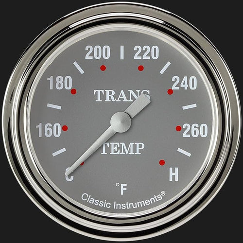 Silver Gray Classic Instruments SG327SLF 2 5/8" Transmission Temperature Gauge