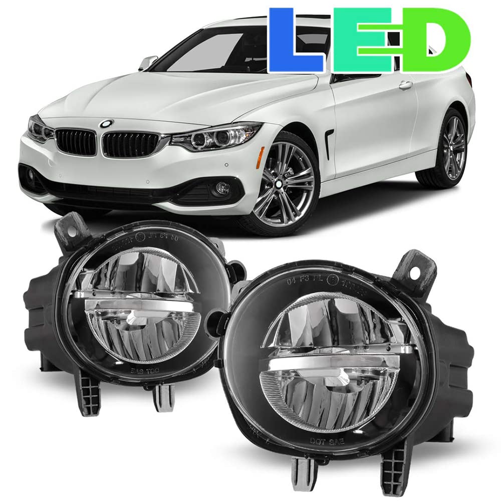Winjet Driving LED Fog Lights Compatible with [BMW 2/3/4 Series 320i 328i 335i 340i 428i 430i 435i 440i]