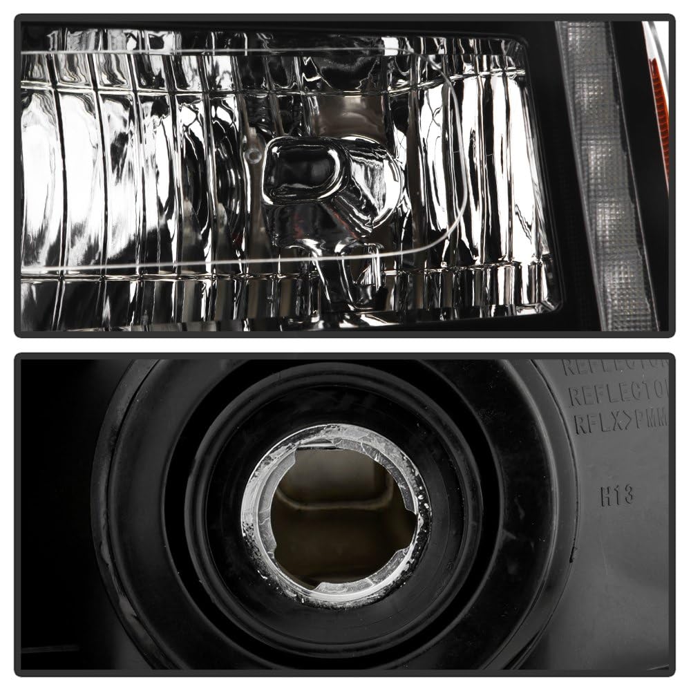 Ford Expedition Spyder (xTune) 2007-2014 Headlights with Light Bar -Black