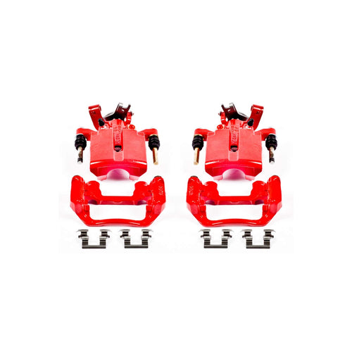 Power Stop S4892 Rear Pair of High-Temp Red Powder Coated Calipers for Chevrolet Cobalt, Chevrolet HHR, Chevrolet Malibu, Pontiac G5, Pontiac G6, Saturn Aura, Saturn Ion [Model Specific]