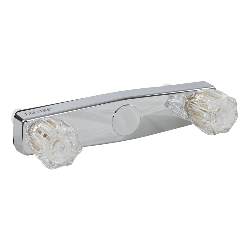 Chrome Bathtub Faucet Valve Empire Faucets - 8in Center Installation Bathroom Tub Faucet Valve with Brass Cartridges