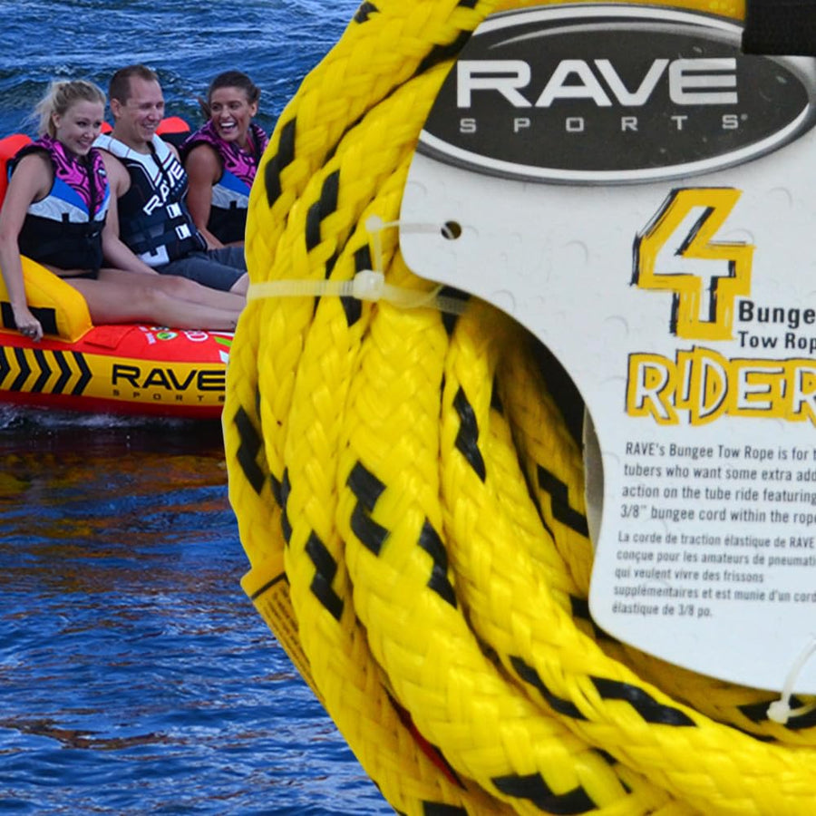 50' RAVE Sports Bungee 1-4 Rider Tow Rope