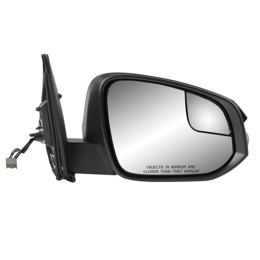 Toyota RAV4 Passenger Side Mirror, US Built, Textured Black w/PTM Cover, w/Turn Signal, spot Mirror, Foldaway, w/o Blind spot Detection, Does not Apply to Hybrid Models, Heated Power
