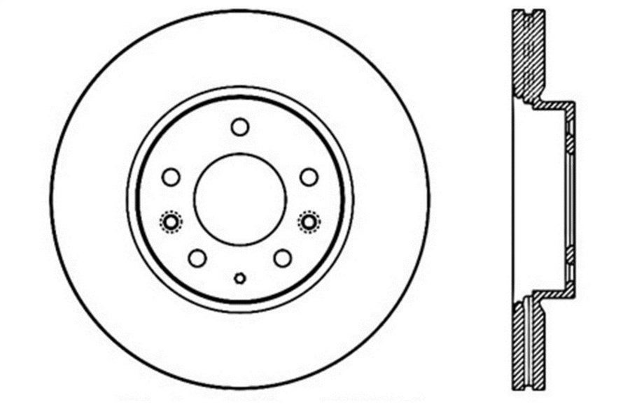 Sport StopTech 128.61088L Cross Drilled Brake Rotor (Front Left), 1 Pack