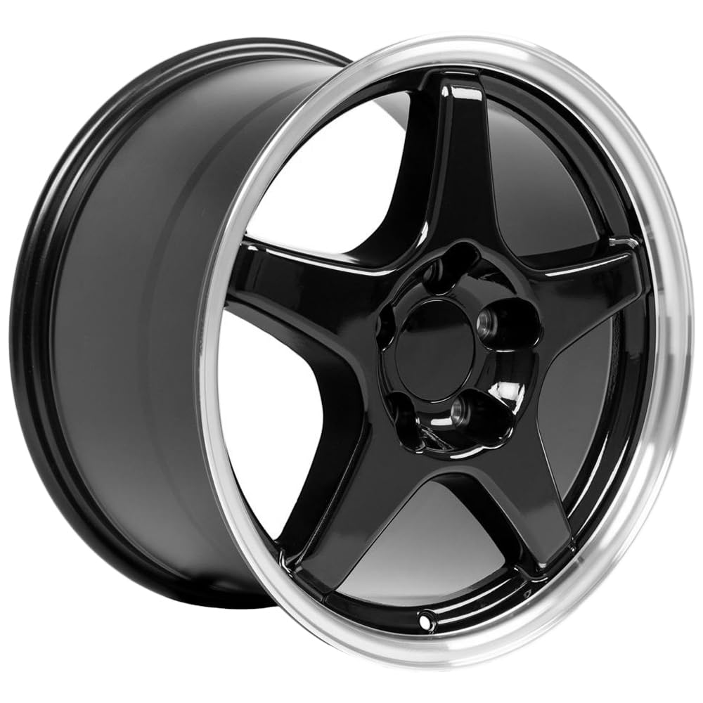 CV01-17110-5475-50BM Black Wheel with Machined Lip Painted OE Wheels LLC (17 x 11. inches /5 x 120 mm, 50 mm Offset)