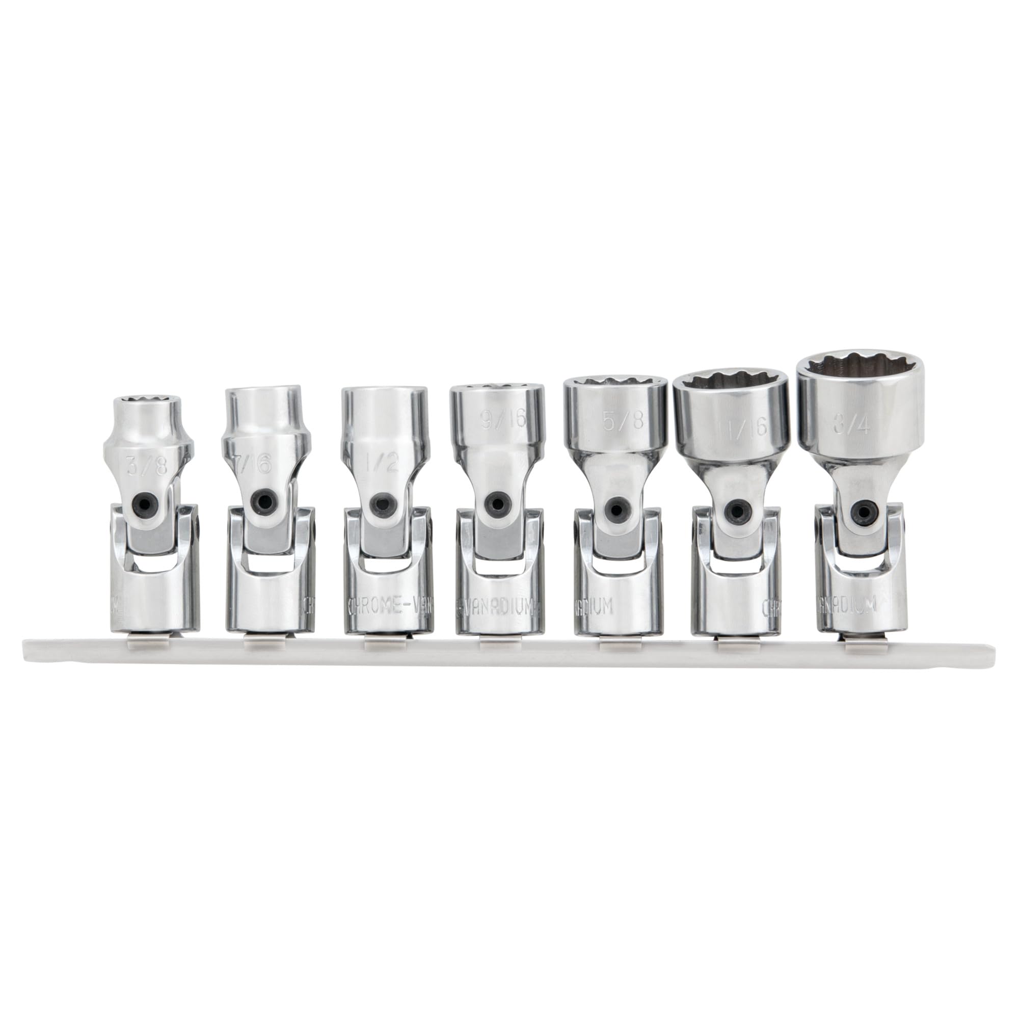 W38980 Performance Tool 3/8-Inch Drive SAE 7 Piece Flex Socket Set