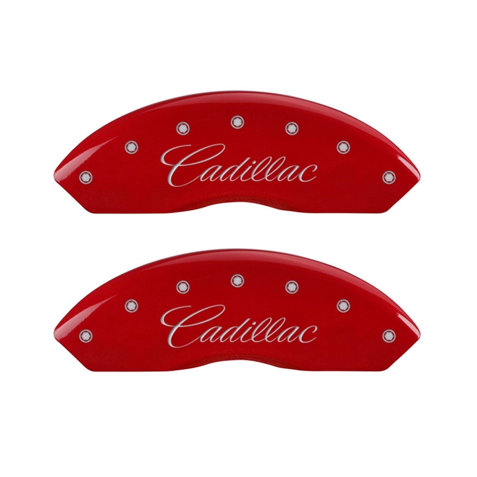 Caliper Covers MGP 35002SSRXRD with Red Powder Coat Finish, (Set of 4)