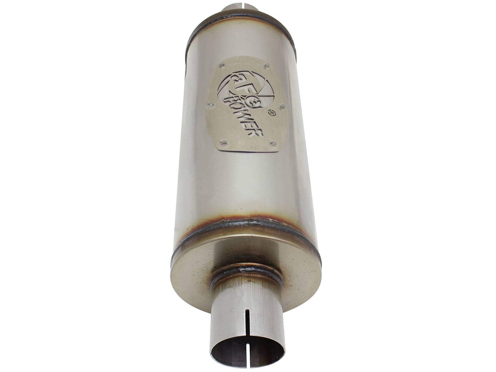Mach Force-Xp aFe Power 14" Length Muffler (2-1/2"ID Inlet/Outlet, 6" Diameter)