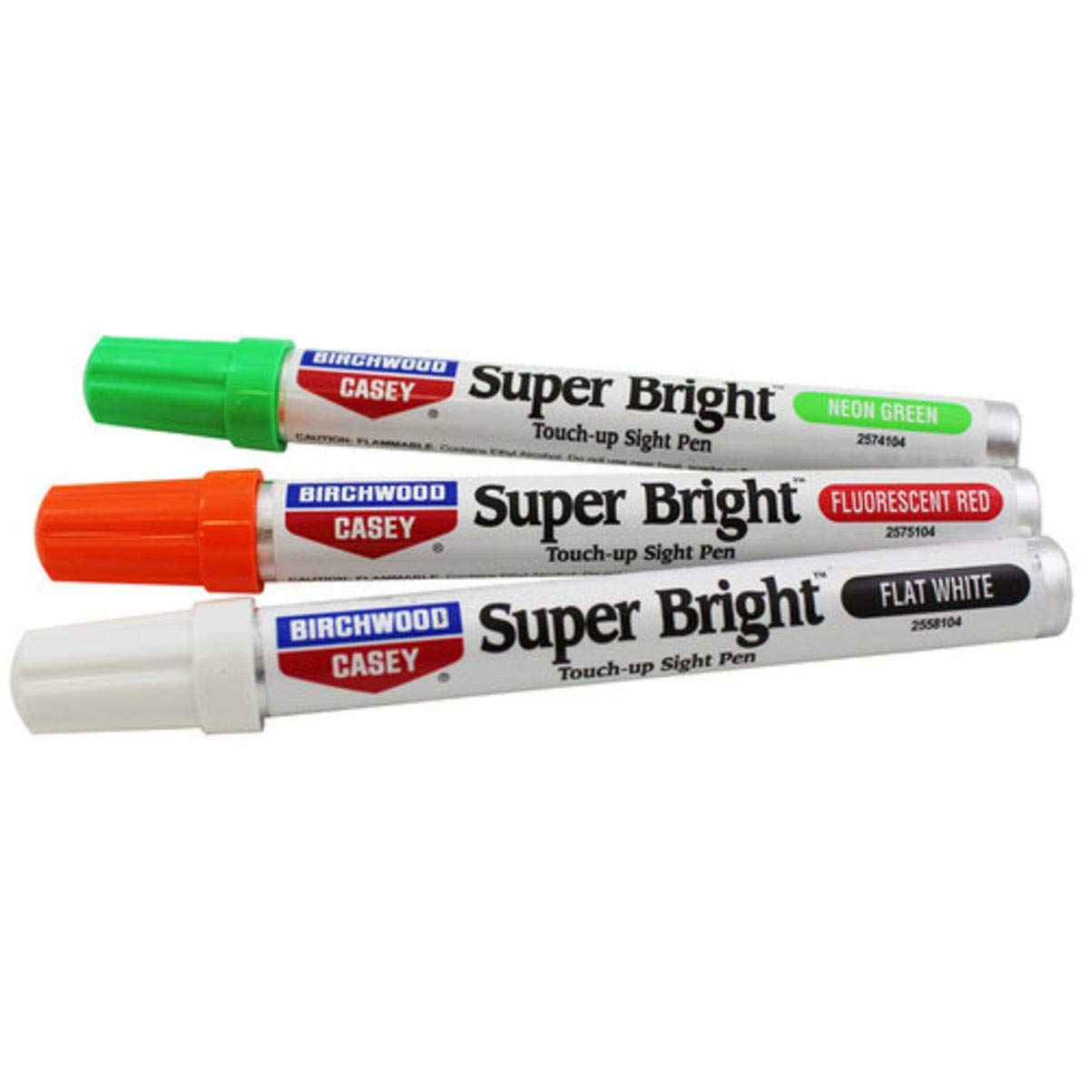 Birchwood Casey Fast-Drying Long-Lasting Super Bright Touch-Up Pen Kit for Deep Scratches and Worn Areas, Green, Red & White