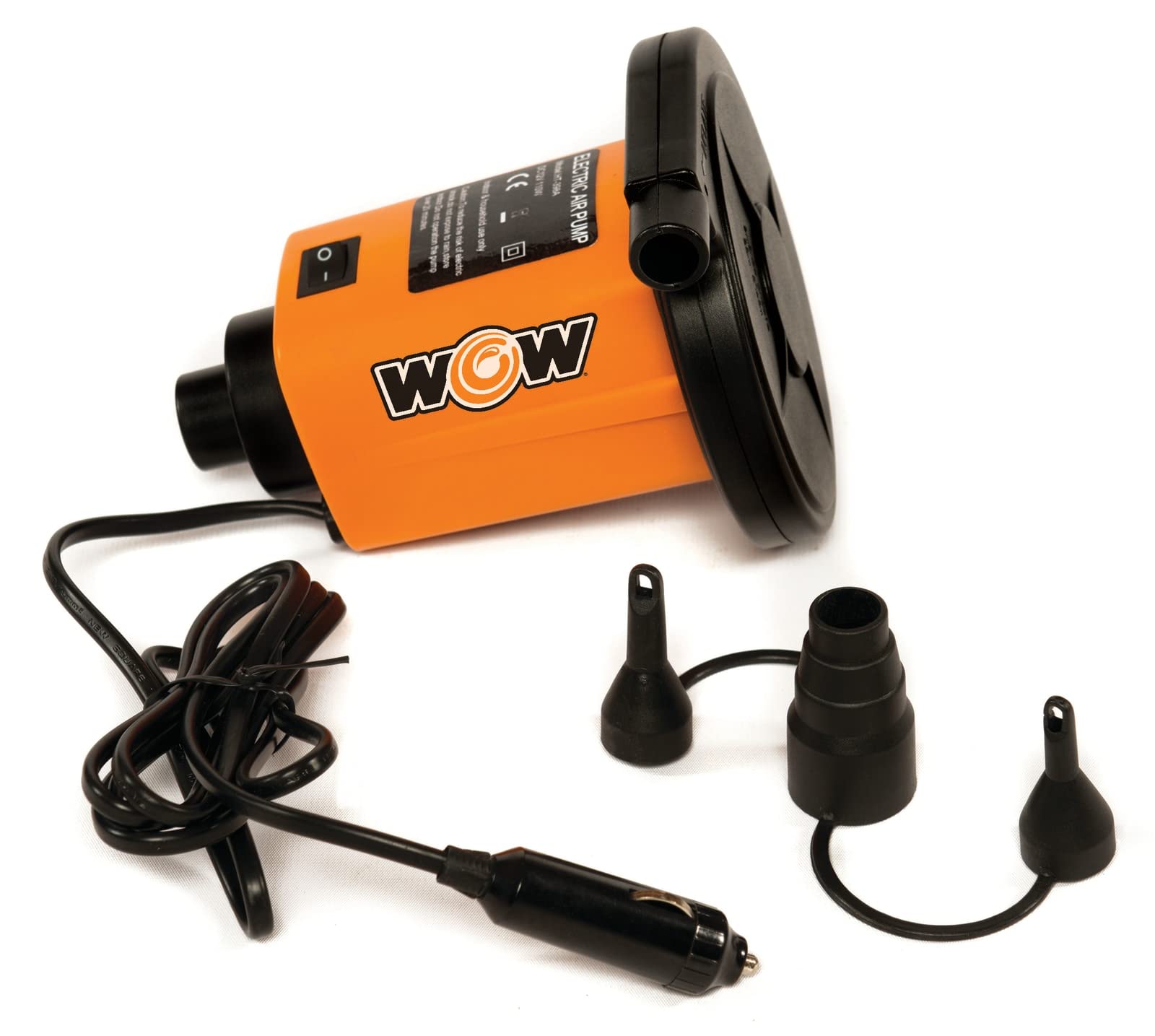Electric WOW Sports Air Inflator, Pumps for Inflatables, Towables and Others, Comes with DC Power Adapter and Cord, 1.0 PSI
