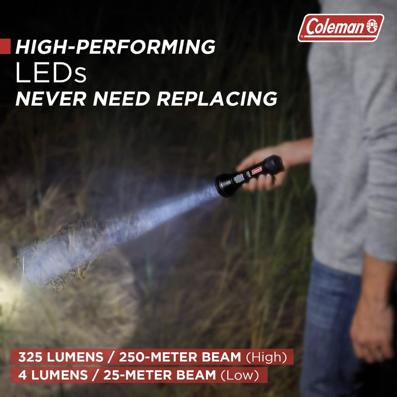LED Coleman Flashlight | 325 Meter Flashlight with BatteryGuard