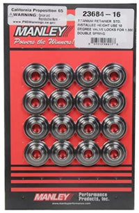 10 Degree Manley STD 16pc Titanium Retainers 1.500in OD