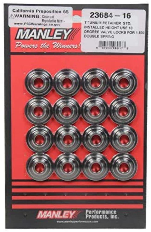 10 Degree Manley STD 16pc Titanium Retainers 1.500in OD