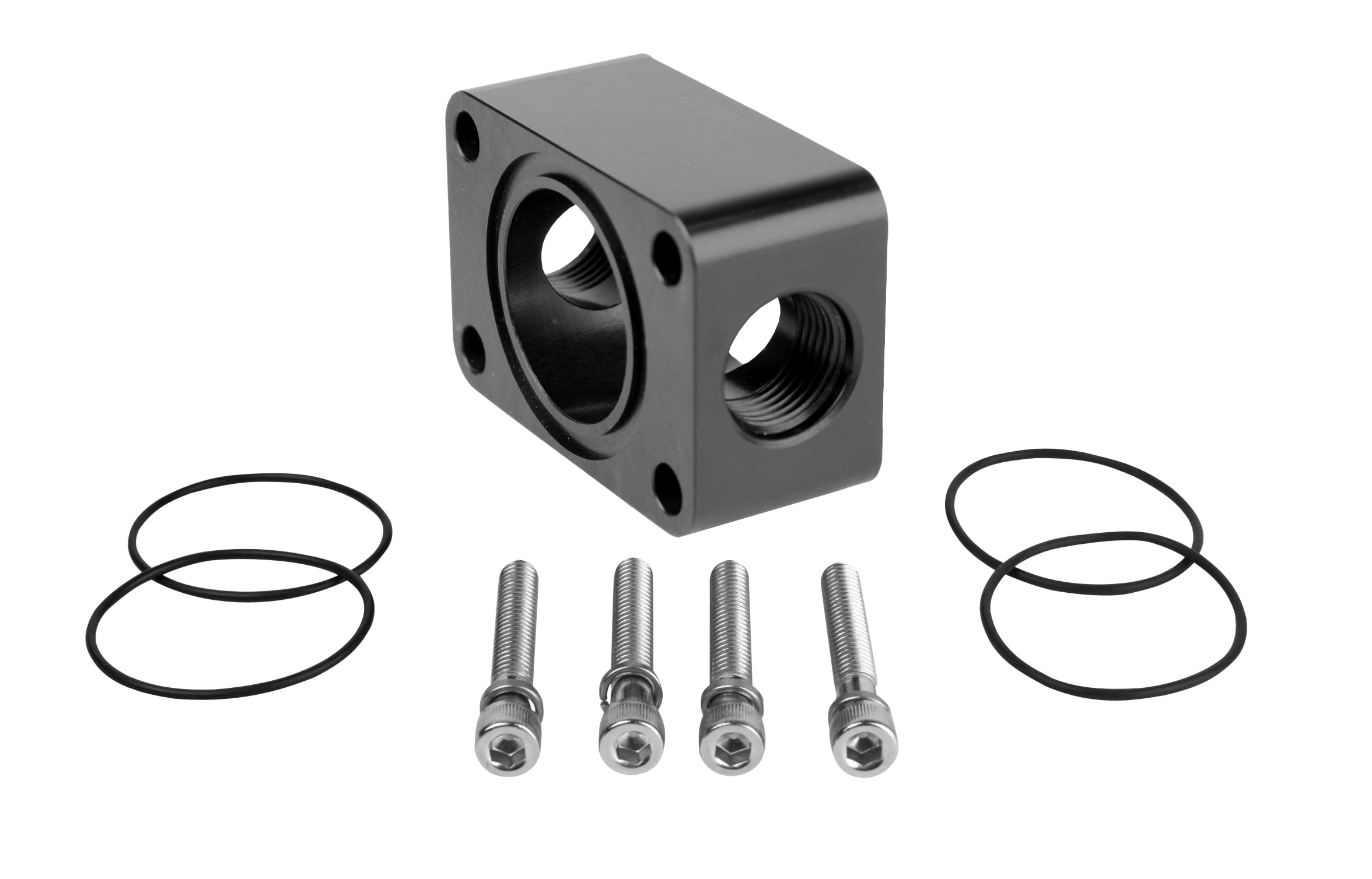 Distribution Block Aeromotive 11739, Spur Gear Pump, 2x AN-08